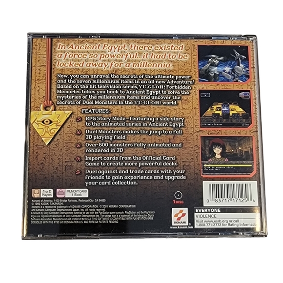 Sony Playstation 1 PS1 Yu-Gi-Oh Forbidden Memories Premium Video Game - Picture 8 of 9